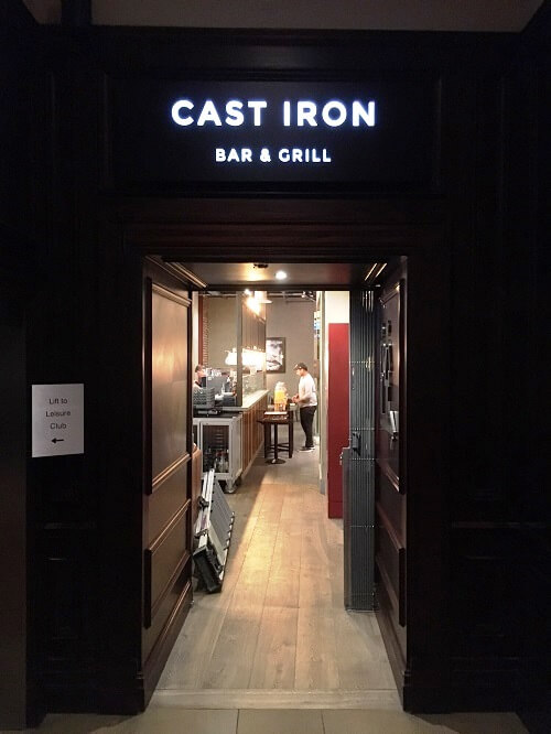 Cast Iron Bar & Grill Entrance Door